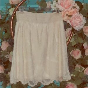 Ivory lace skirt